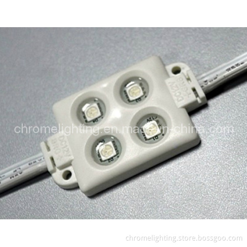 5050 RGB LED Injection Module, 4PCS SMD5050, 12vdc, 2 Years Warranty